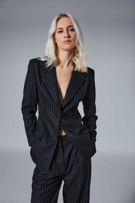 Mod Striped Blazer