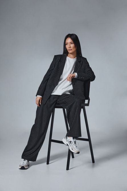 Office Striped Blazer