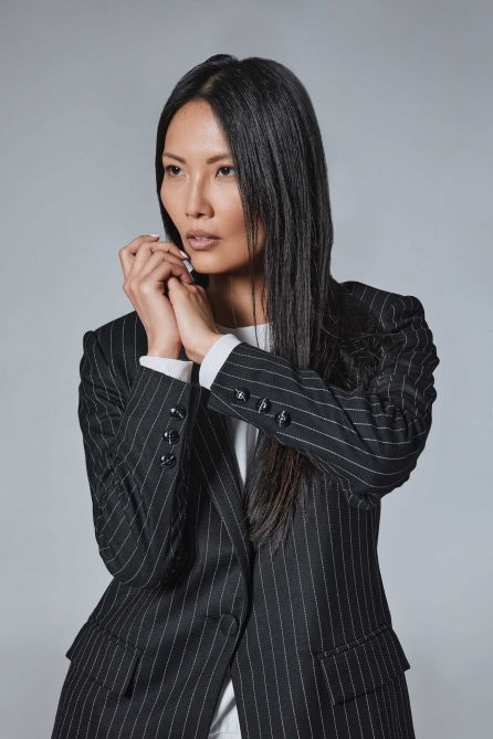 Office Striped Blazer