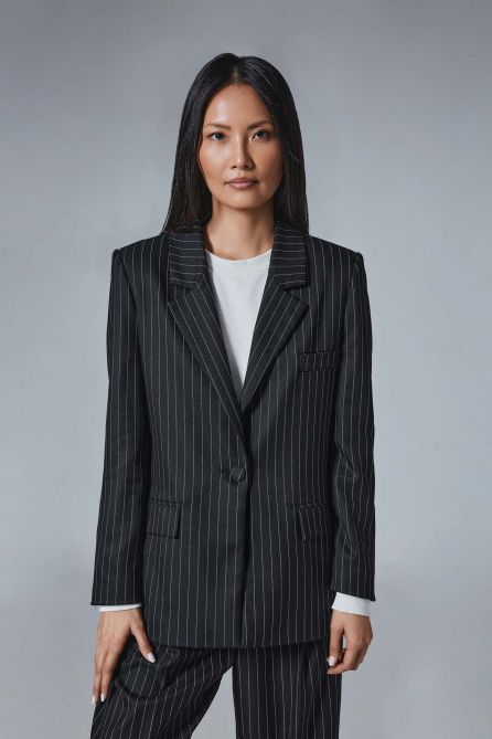 Office Striped Blazer