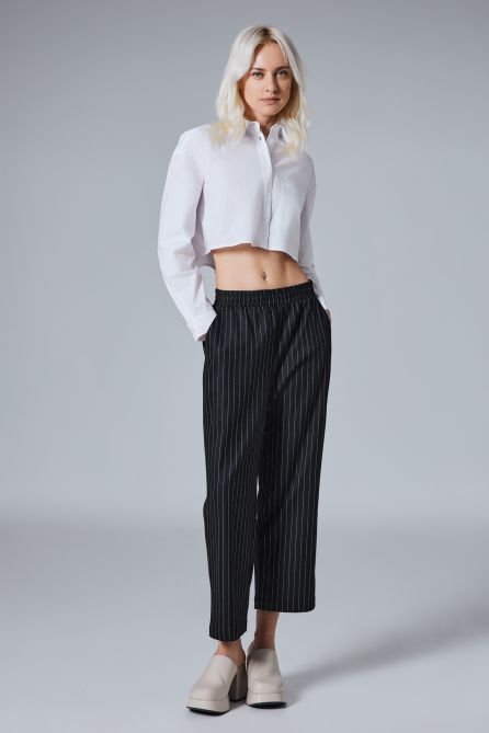 Office Striped Short Pants