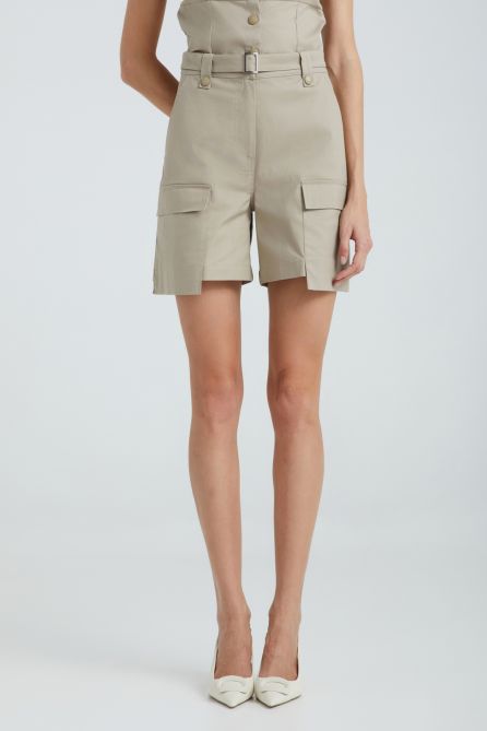 Heather Belted Shorts