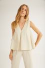 The Parfait Sleevless Top Beige
