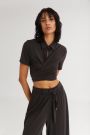 The Creamy Cropped Top Black
