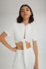 The Creamy Cropped Top White