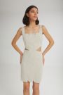 The Melted IceCream Cut-Out Dress Vanilla