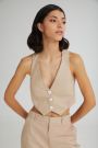The Scoop Top Beige