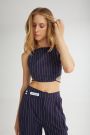 The Toppings Crop Top Navy