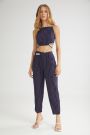 The Toppings Cropped Pants Navy