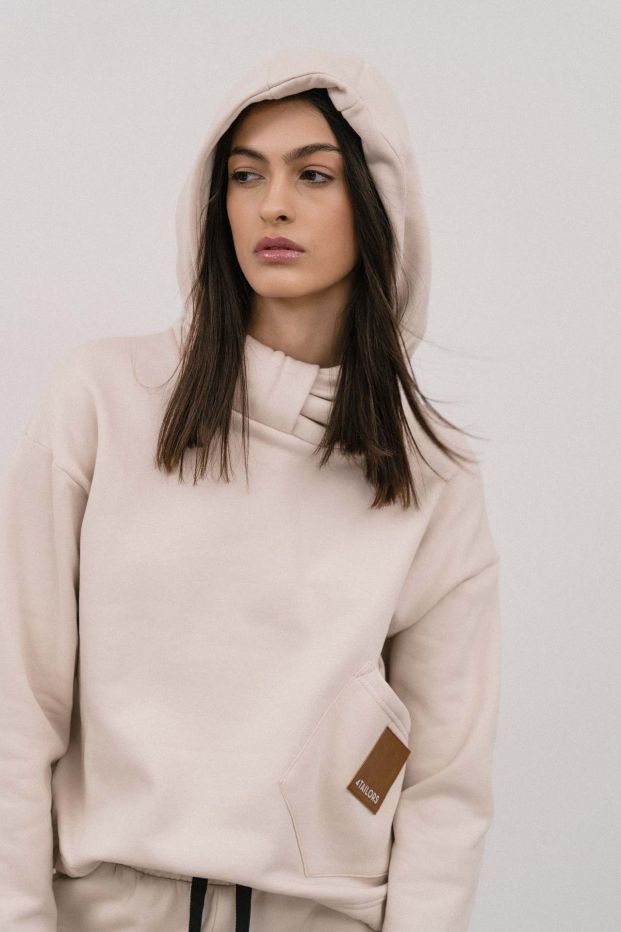 The Peppers Top with Hoodie Beige