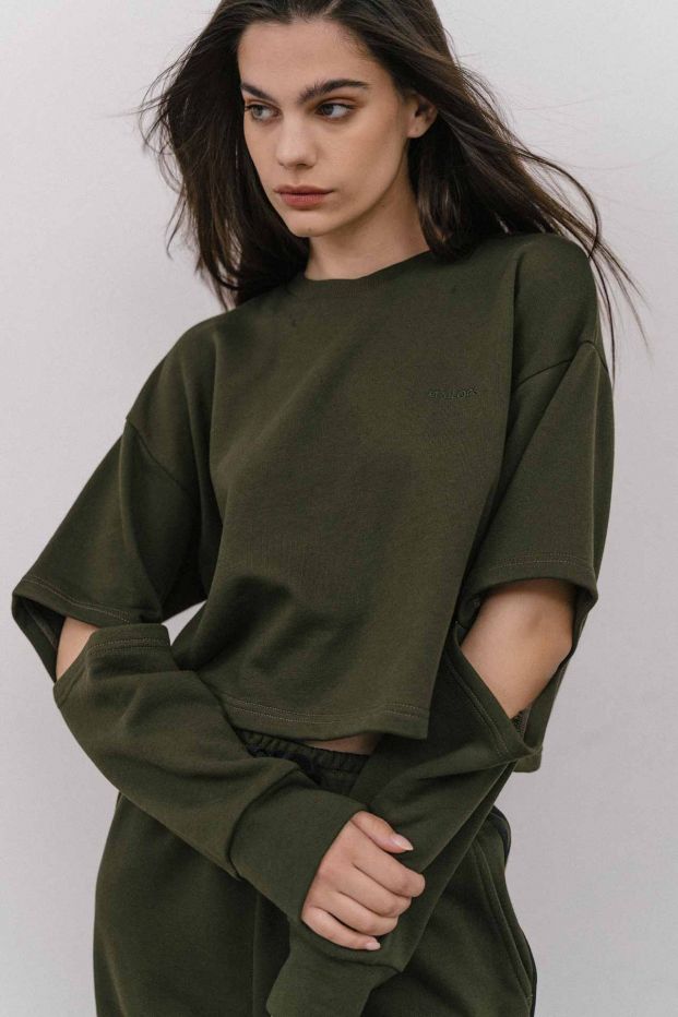 The Peppers Cropped Top Green