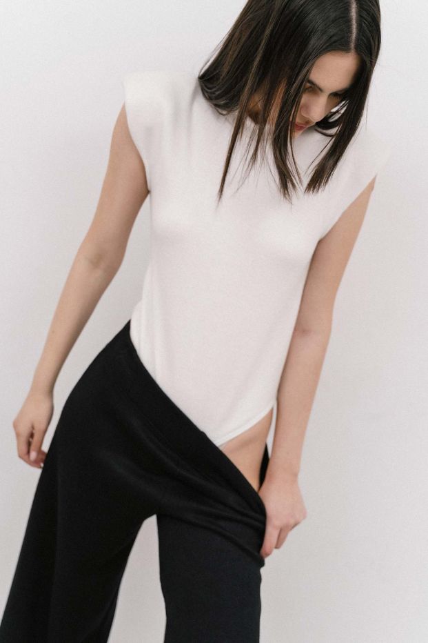 The Jalapeno Sleevless Bodysuit White