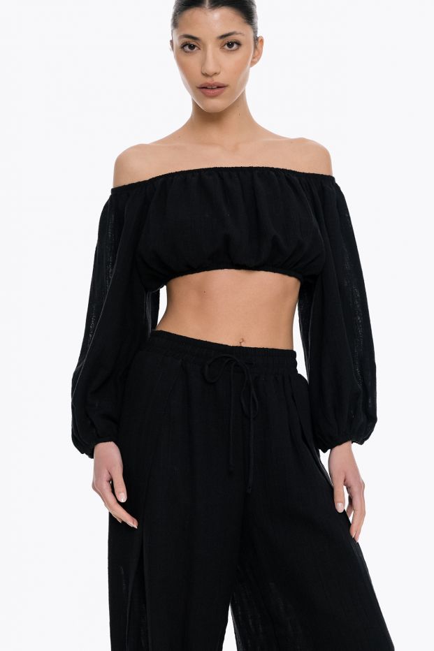 Busy Line Crop Top