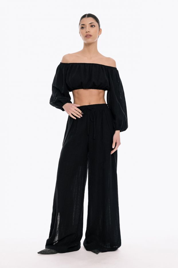 Busy Line Wide Leg Pants