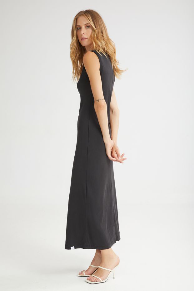 The Creamy Sleevless Dress Black