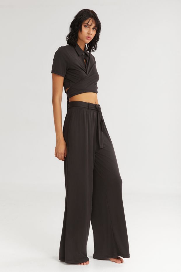 The Creamy Wide Pants Black