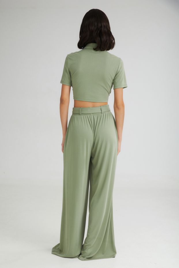 The Creamy Wide Pants Khaki