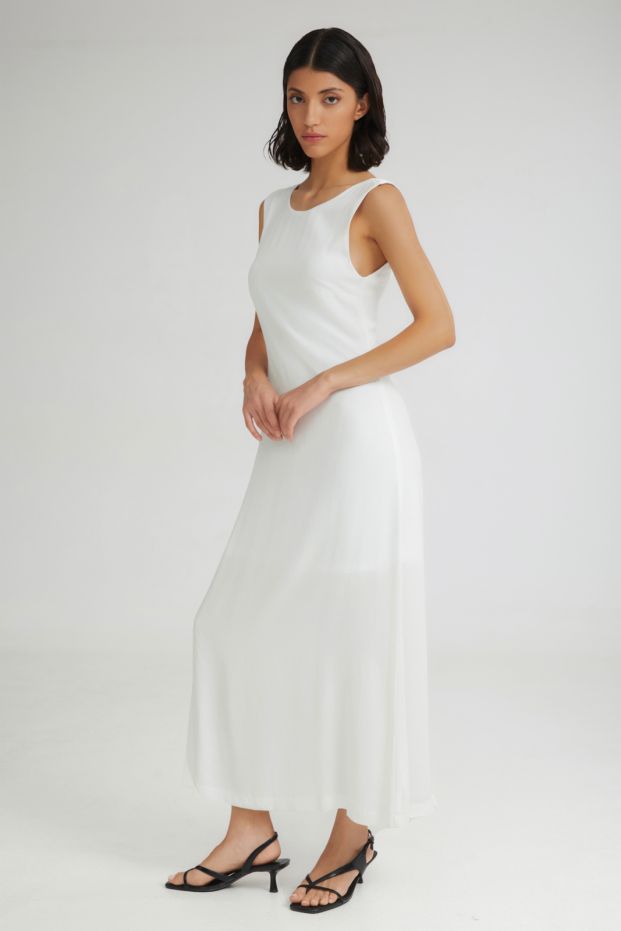 The Custard Dress White