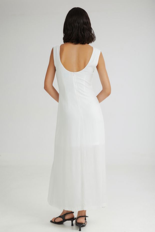 The Custard Dress White