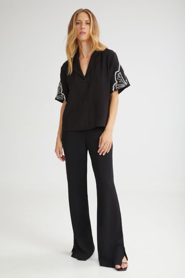 The Custard Wide Pants Black