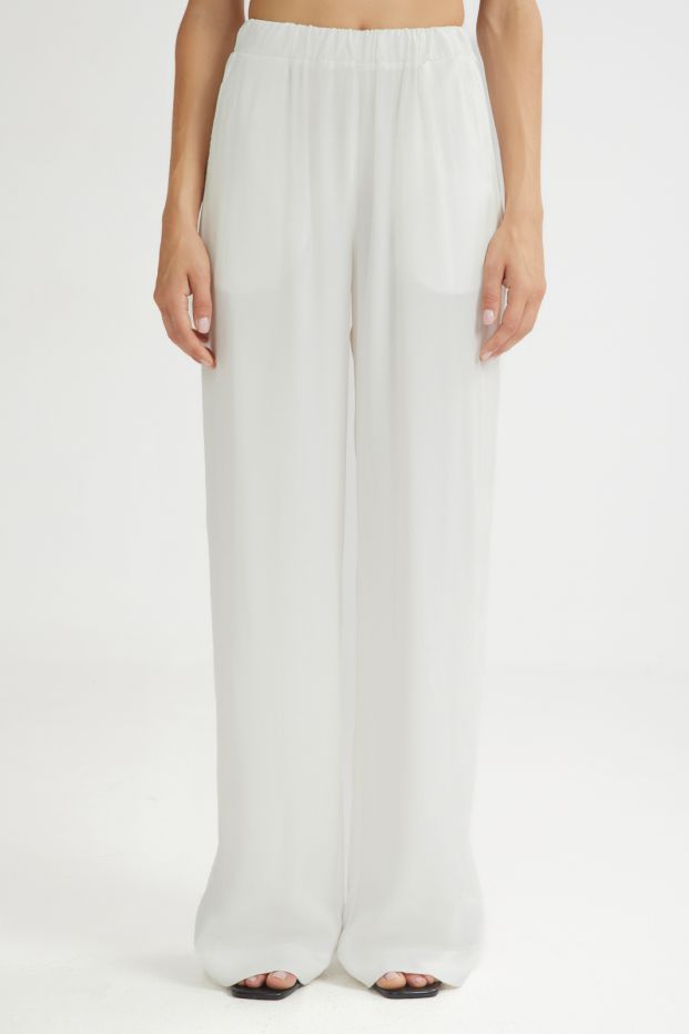 The Custard Wide Pants White