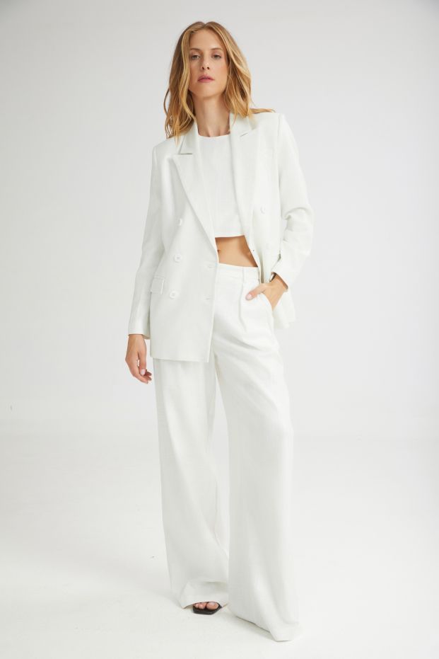 The Dessert Wide Pants White