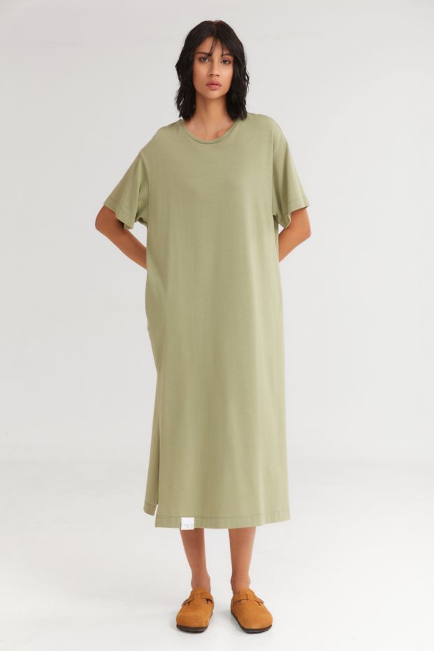 The Flavor Oversized Dress Khaki