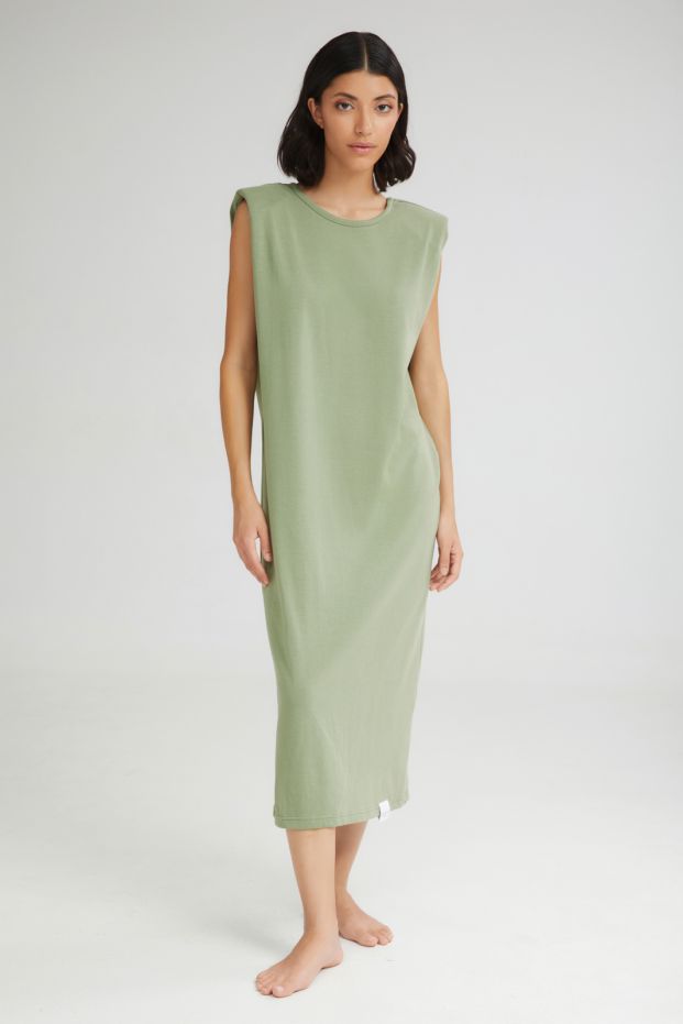 The Flavor Sleeveless Dress Khaki