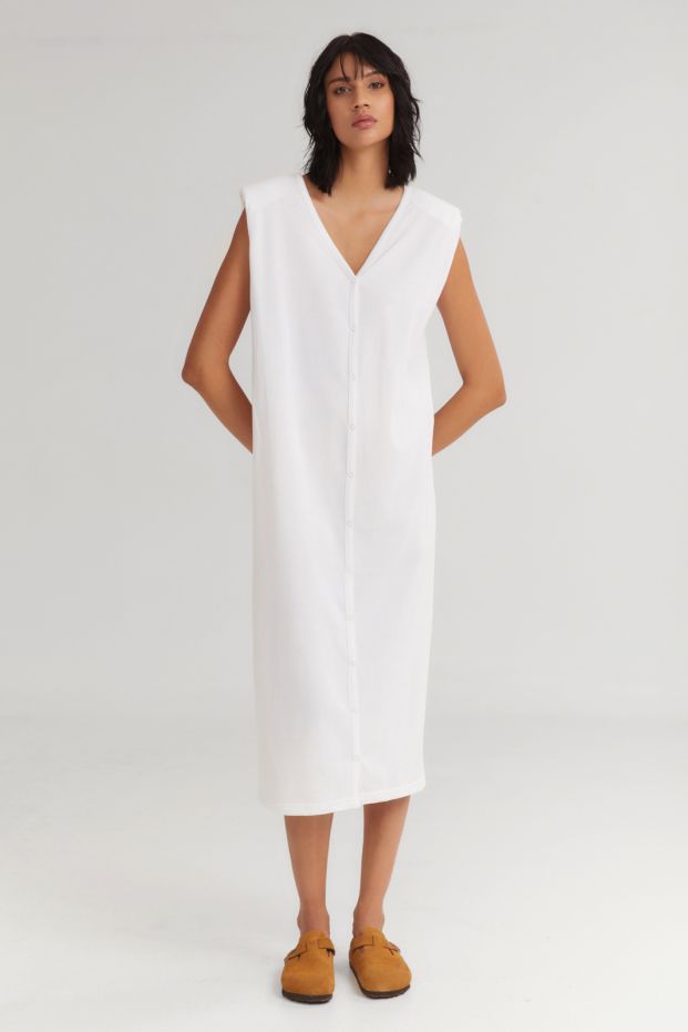 The Flavor Sleeveless Dress White