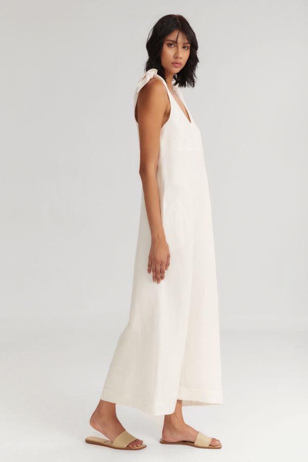 The Gelato Maxi Dress Ecru