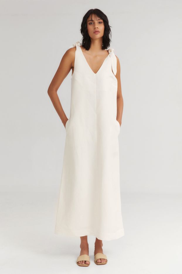 The Gelato Maxi Dress Ecru