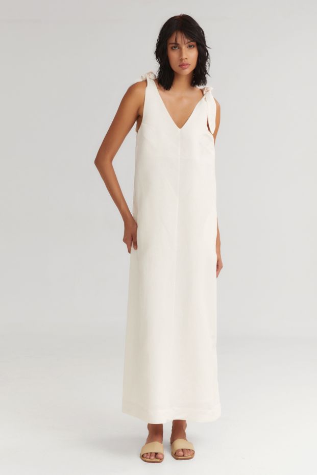 The Gelato Maxi Dress Ecru