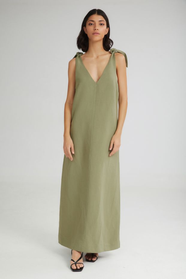 The Gelato Maxi Dress Khaki