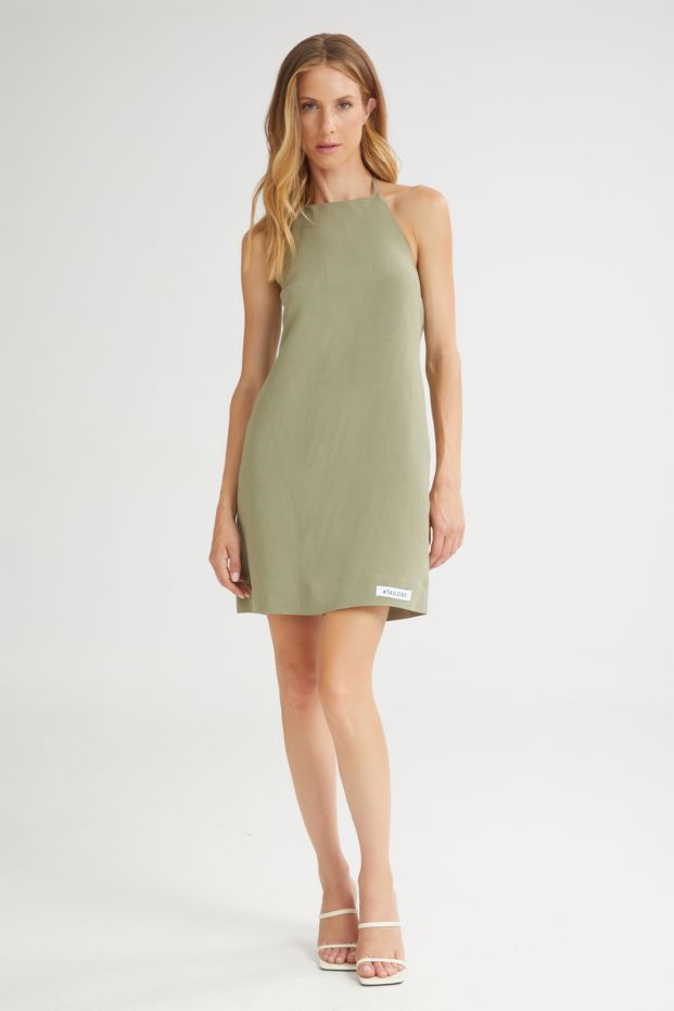 The Gelato Mini Dress Khaki