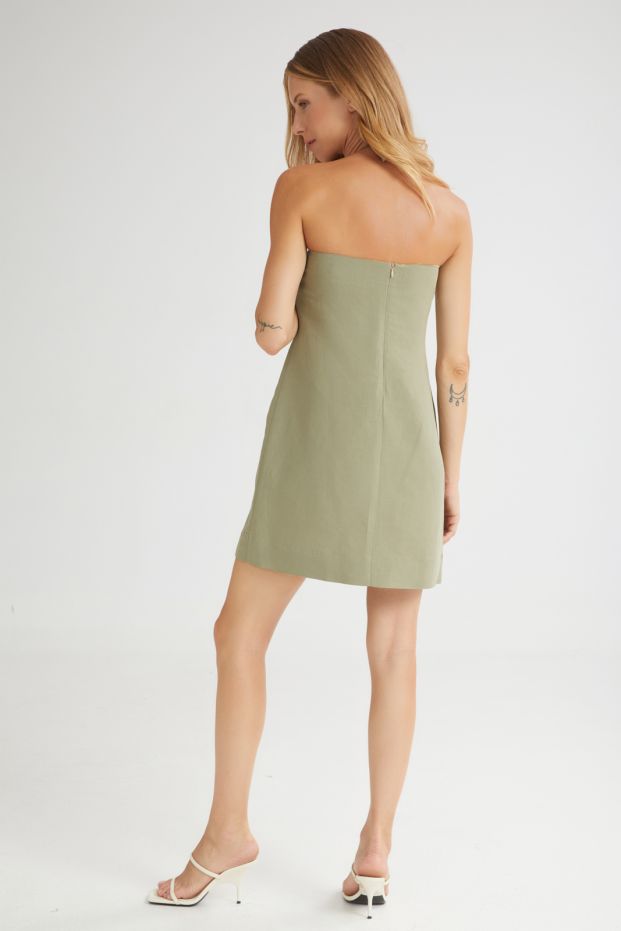 The Gelato Mini Dress Khaki