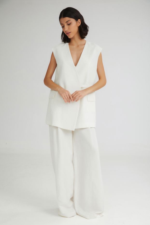 The Gelato Wide Pants Ecru