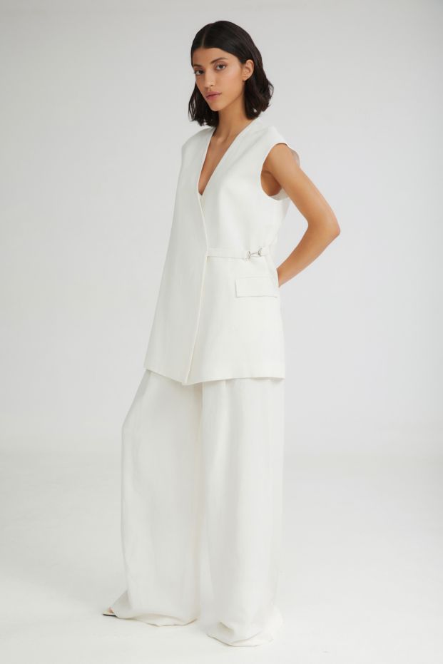 The Gelato Wide Pants Ecru