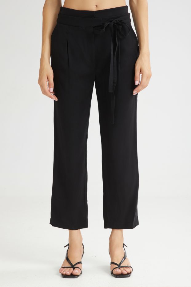 The Melted IceCream Cropped Pants Black