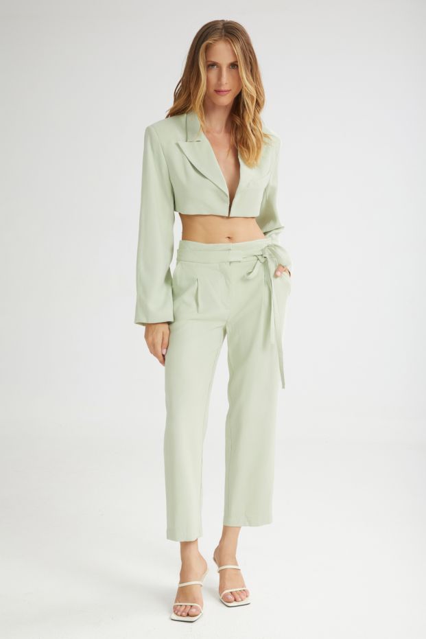 The Melted IceCream Cropped Pants Mint