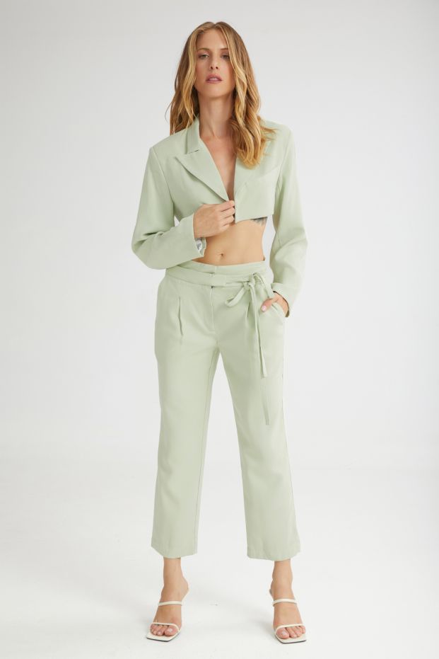The Melted IceCream Cropped Pants Mint