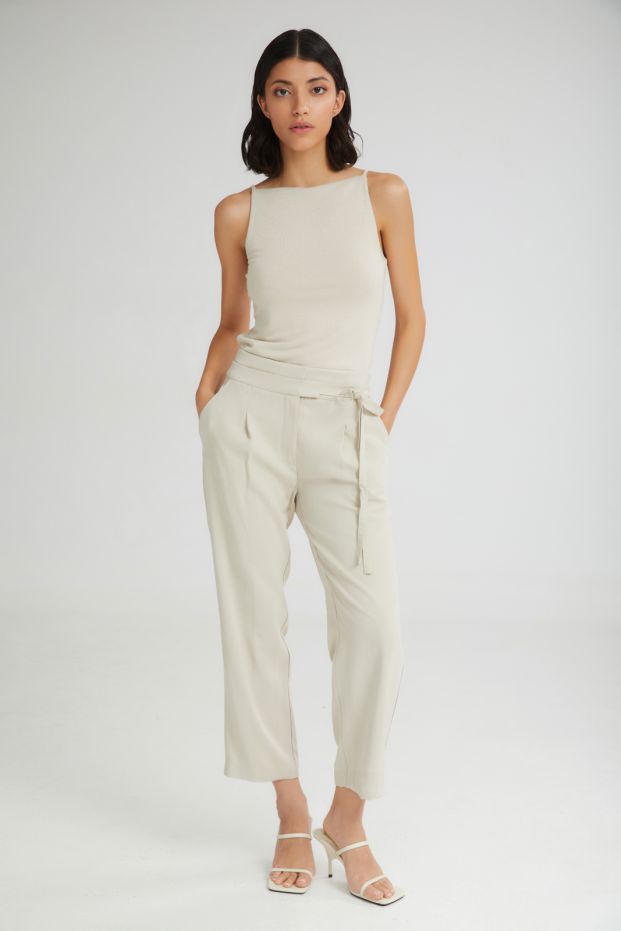 The Melted IceCream Cropped Pants Vanilla