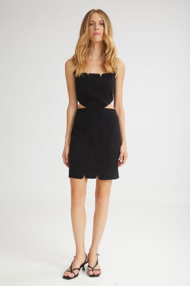 The Melted IceCream Cut-Out Dress Black
