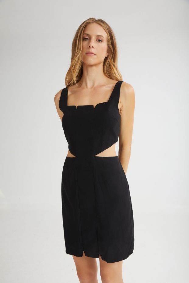 The Melted IceCream Cut-Out Dress Black