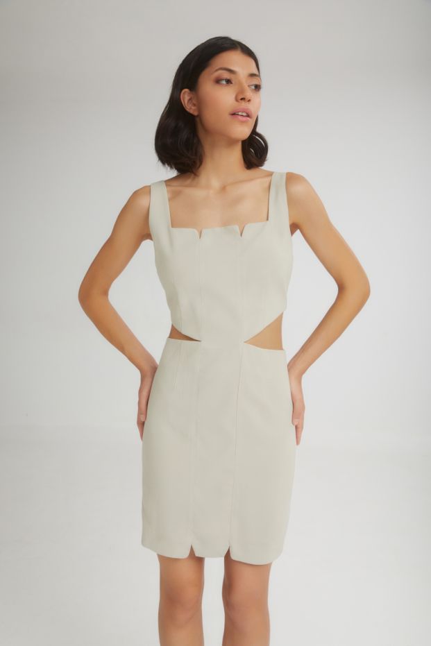 The Melted IceCream Cut-Out Dress Vanilla