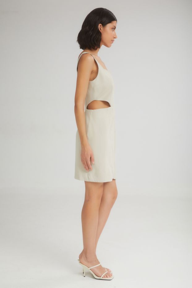 The Melted IceCream Cut-Out Dress Vanilla