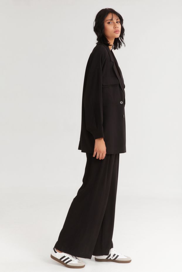 The Melted IceCream Oversized Blazer Black