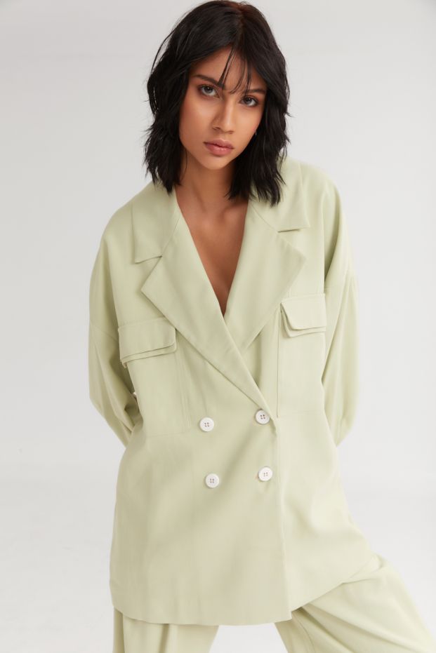 The Melted IceCream Oversized Blazer Mint