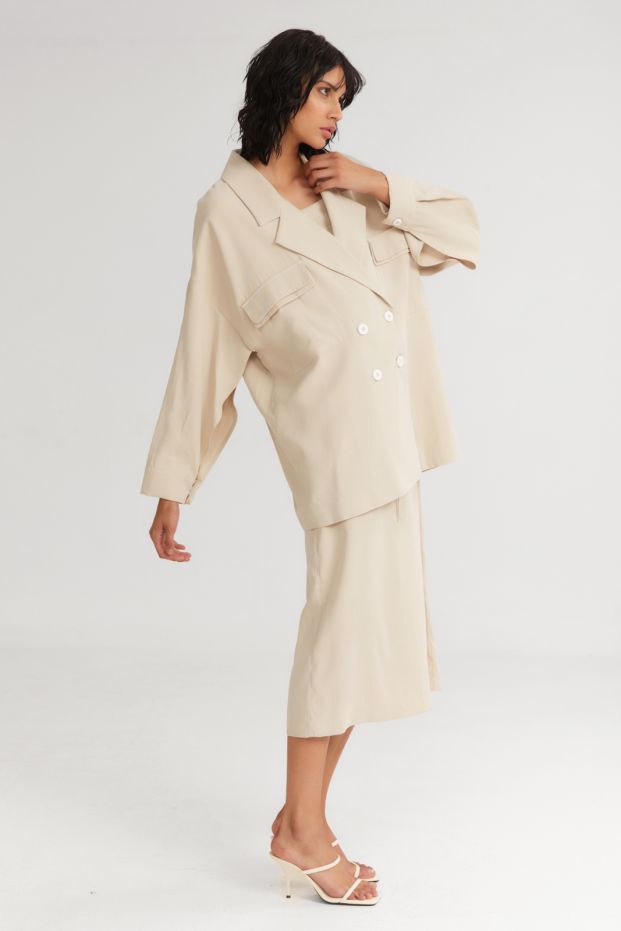 The Melted IceCream Oversized Blazer Vanilla