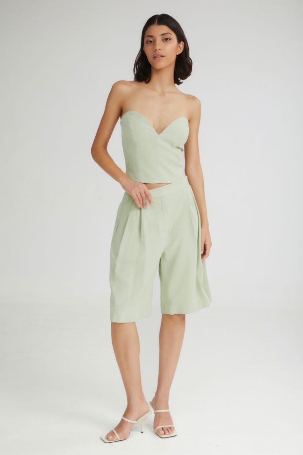The Melted IceCream Strapless Top Mint