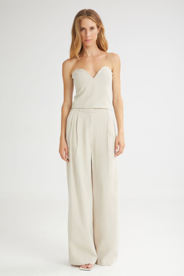 The Melted IceCream Strapless Top Vanilla